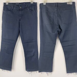 AG The Jodi Crop Blue Denim Raw Hem Size 32R